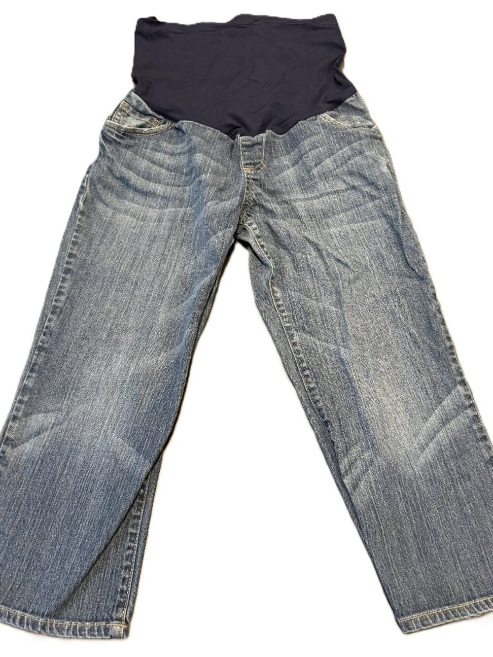 Liz Lange Women's Maternity Crop Denim Jeans Medium Wash Size 6